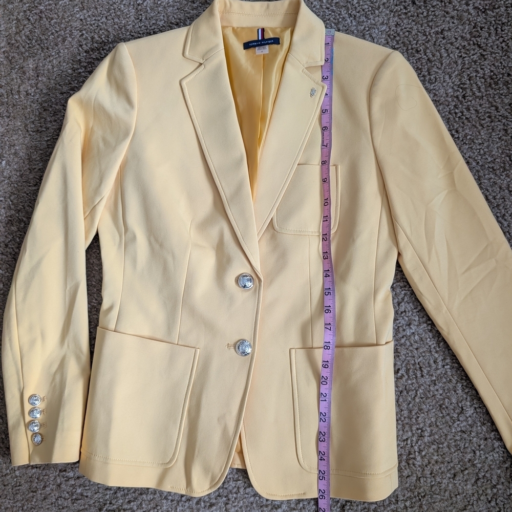 Tommy Hilfiger Yellow Blazer with Silver Accent - Picture 3 of 6